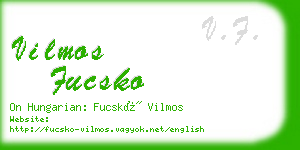 vilmos fucsko business card